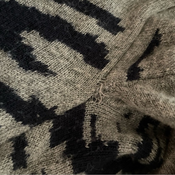 Patricia Luca Milano Waterfall Front Open Cardigan Sweater Animal Print S/M - Picture 8 of 9